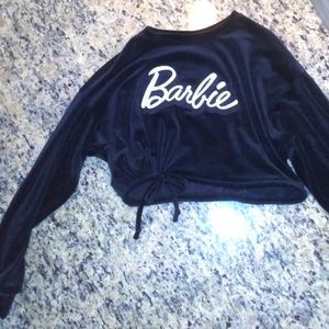 Black Velvet Barbie crop top